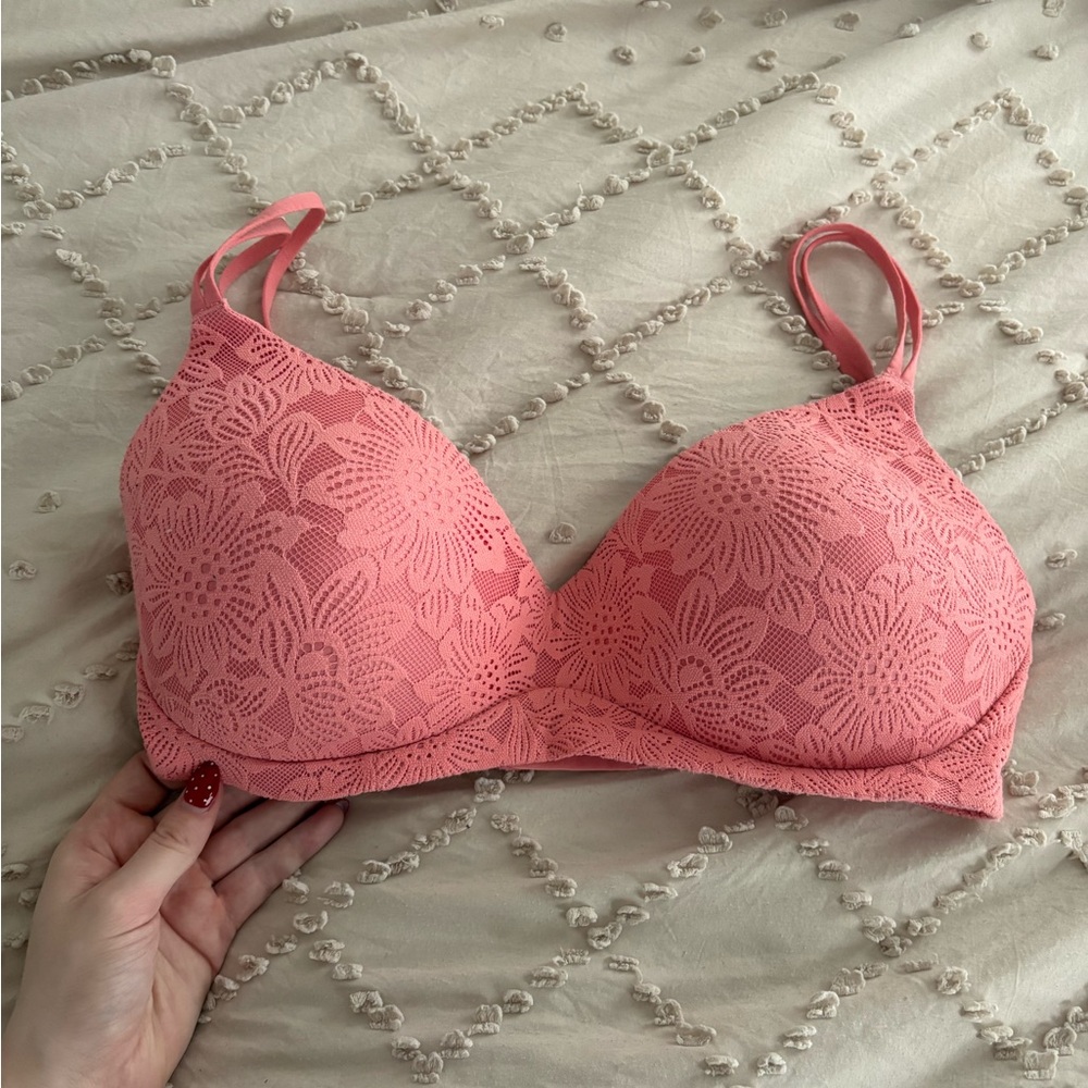 Aerie Coral Lace Bra